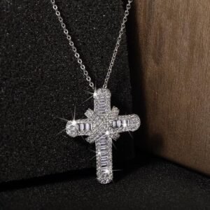 Baguette Cross Icedout Pendant