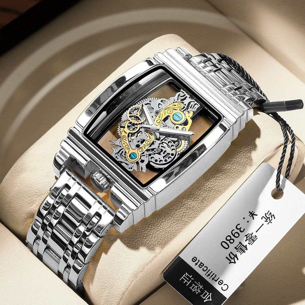 Barrel Gear Strip Hollow Watch