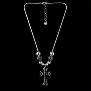 Black Beauty Chrome Stainless Steel Necklace