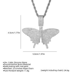 Butterfly Copper Icedout Pendant