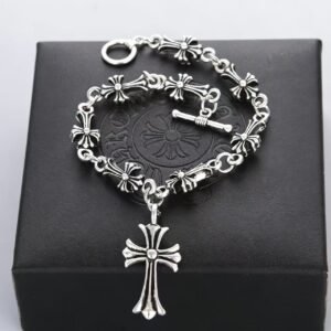 Chrome Heart Gothic Style Chrome Bracelet
