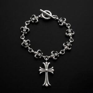 Chrome Heart Anchor Gothic Cross Bracelet