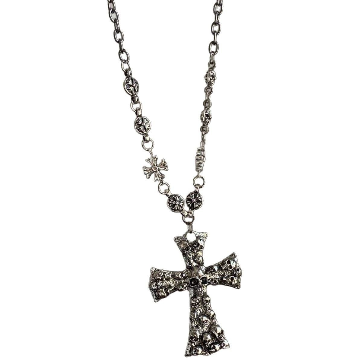Chrome Heart Skull Cross Stainless Steel Necklace