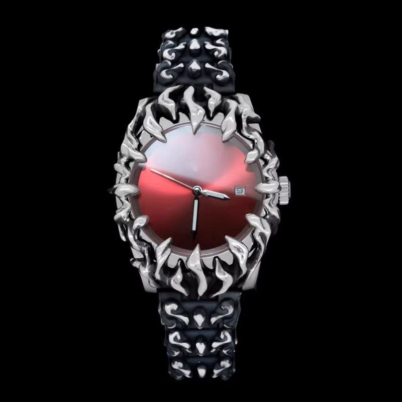 Claw Watch Alabaster - DEEP RED