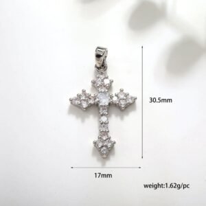 Crystal Studded Icedout Cross Pendant