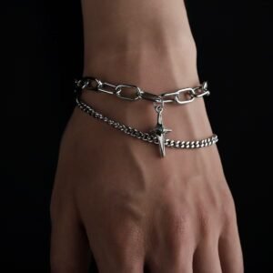 Double Layer Star Stainless Steel Bracelet