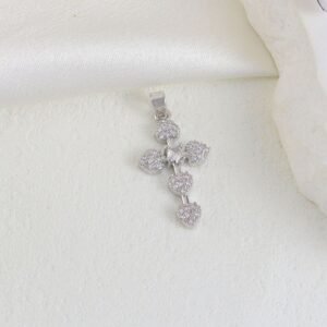 Heart Shape Cross Icedout Pendant