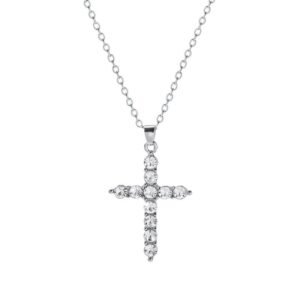 Small Elegant Cross Icedout Pendant