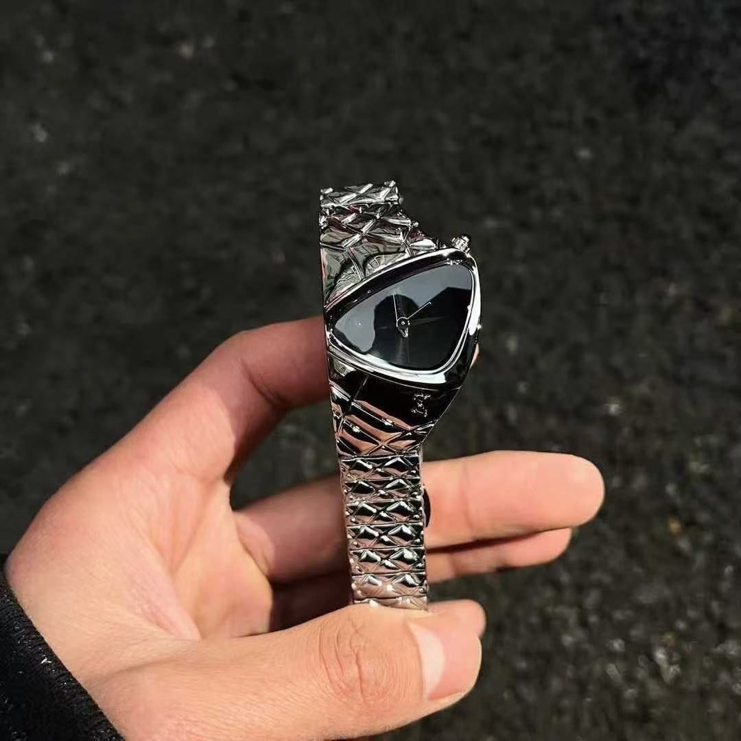 Y2K Irregular Retro Dragon Eye Watch - Black