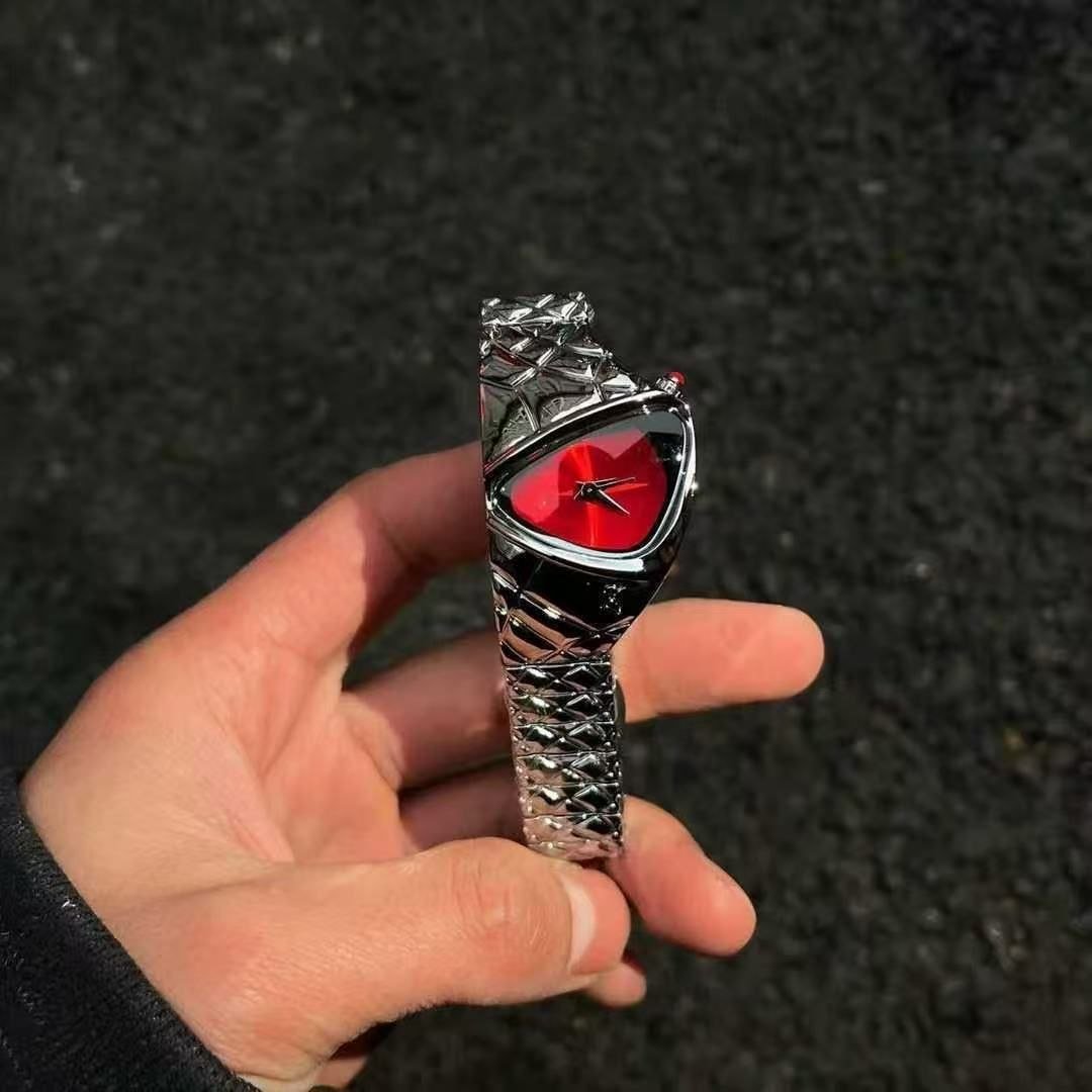 Y2K Irregular Retro Dragon Eye Watch - Red