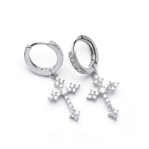 Icedout Cross Earring